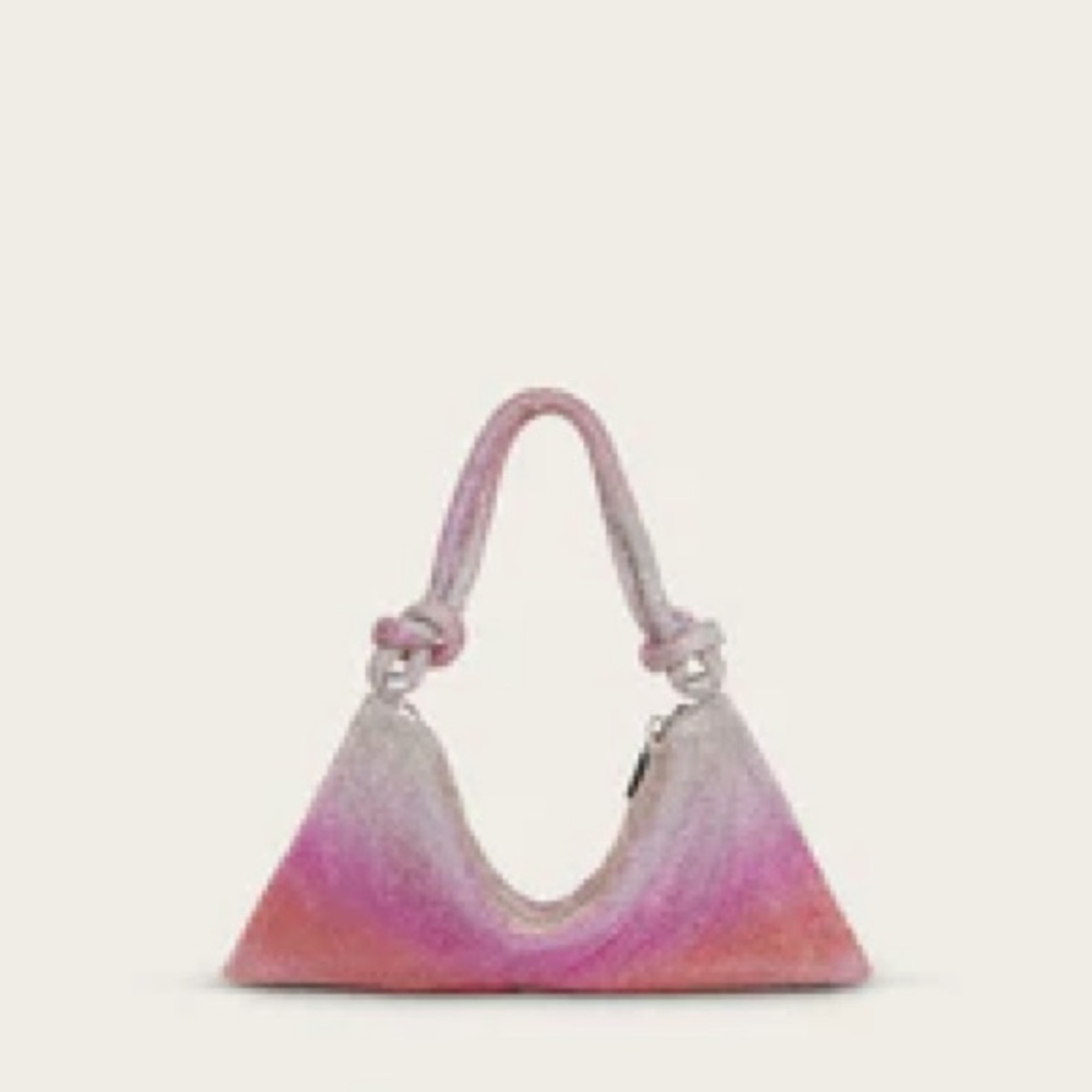 Cult Gaia Pink and White Clutch